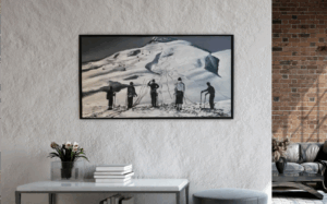 Skitour am Arlberg Ölgemälde