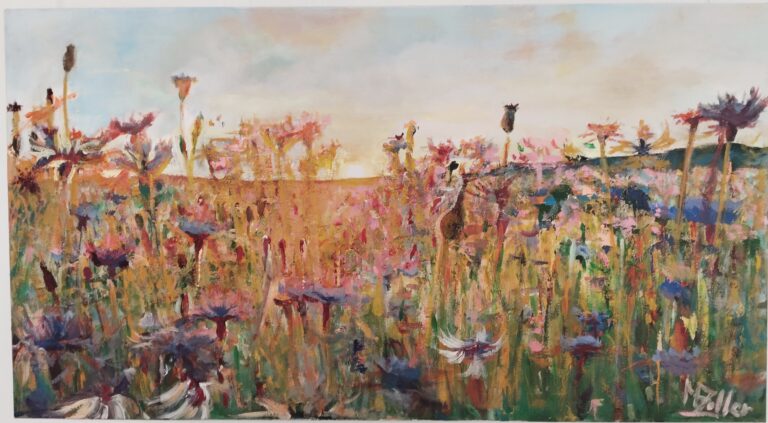 Acrylgemälde Blumenwiese