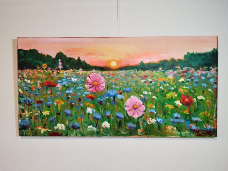 Blumenwiese Acrylbild